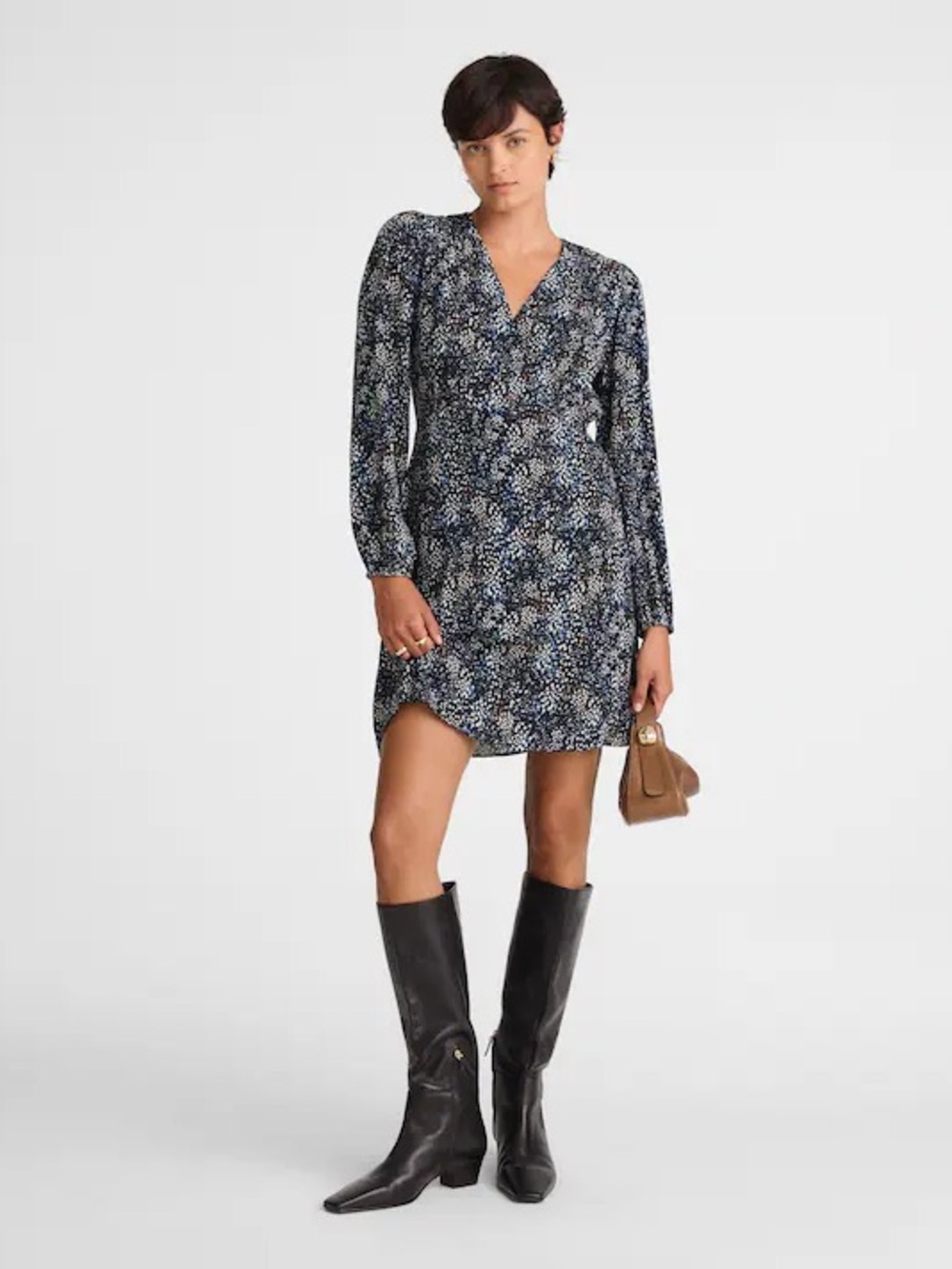 NWT Faux-Wrap Midi Dress in Floral